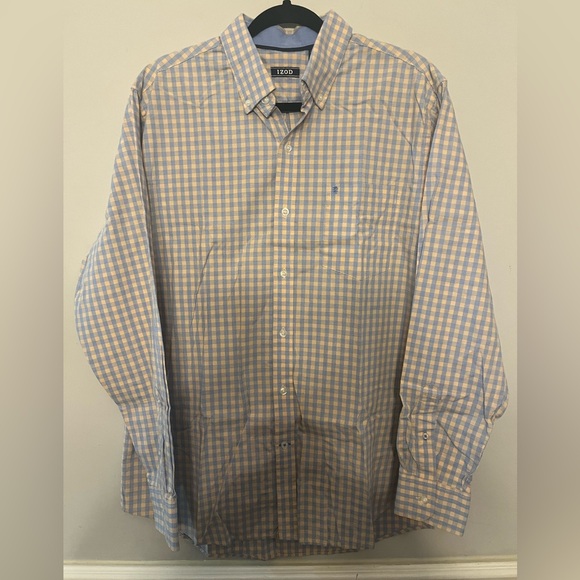 Izod Other - IZOD Men's Blue/orange Checkered Shirt. Size large.